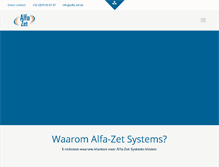 Tablet Screenshot of alfa-zet.be